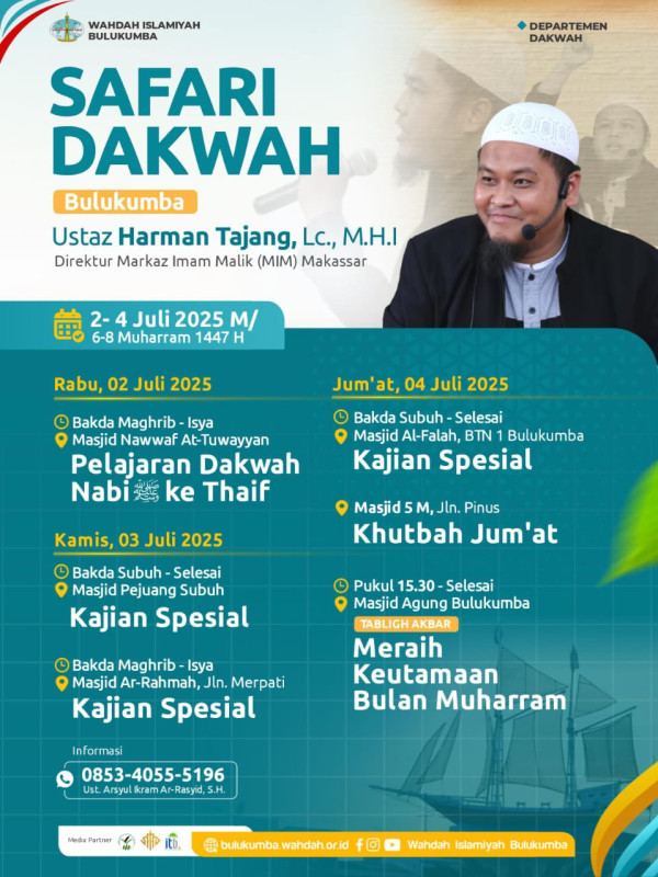 Wahdah Islamiyah Bulukumba Gelar Safari Dakwah 2025: Semarak Muharram dan Semangat Hijrah